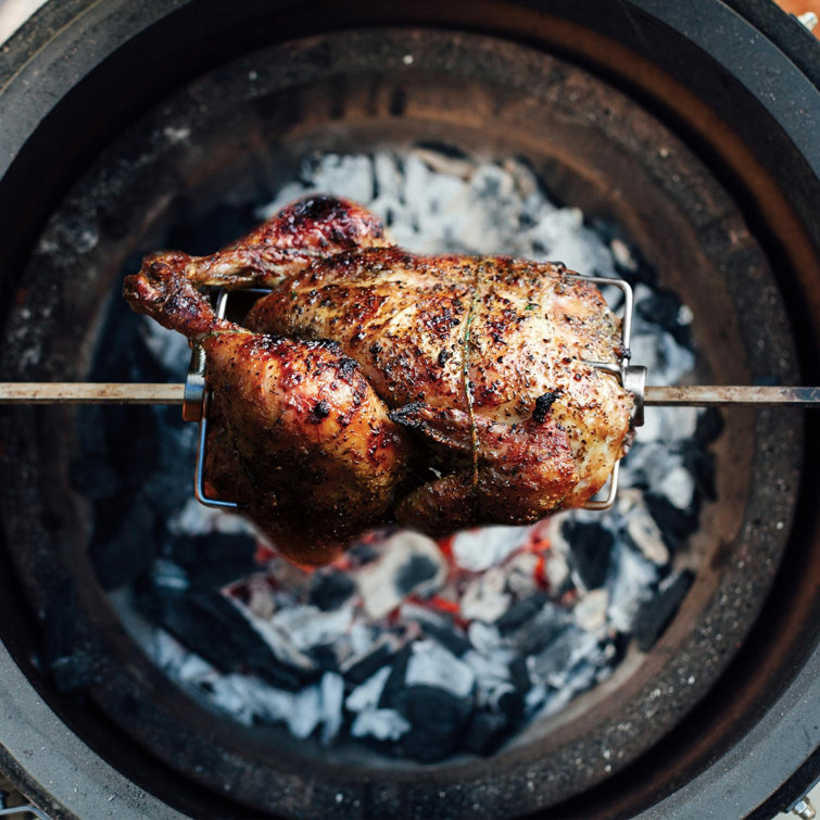 Kamado Joe Black 27" Cast Aluminum Grill Rotisserie