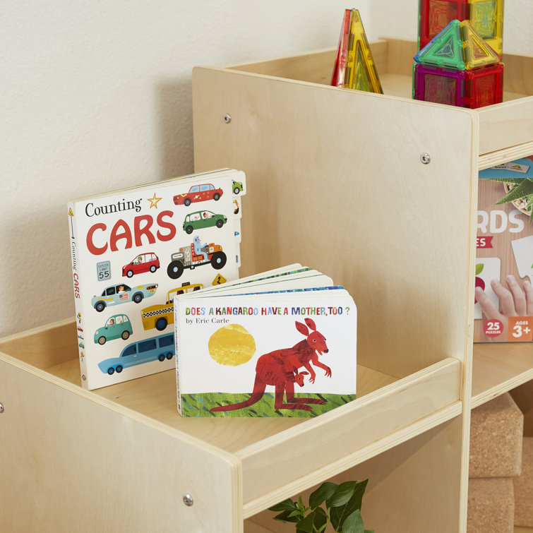 Natural Birch Wood 6-Cube Kids Storage Cabinet