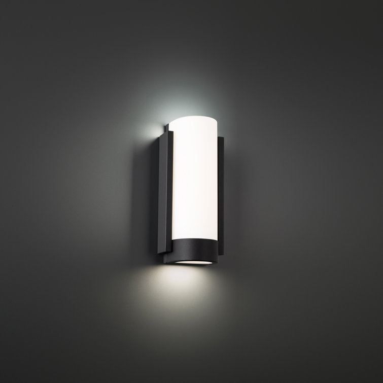 Blake Minimalist Black Cylinder LED Wall Sconce with Dimmable Light