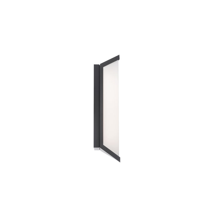 Matte Black Aluminum LED Outdoor Wall Sconce with Acrylic Diffuser
