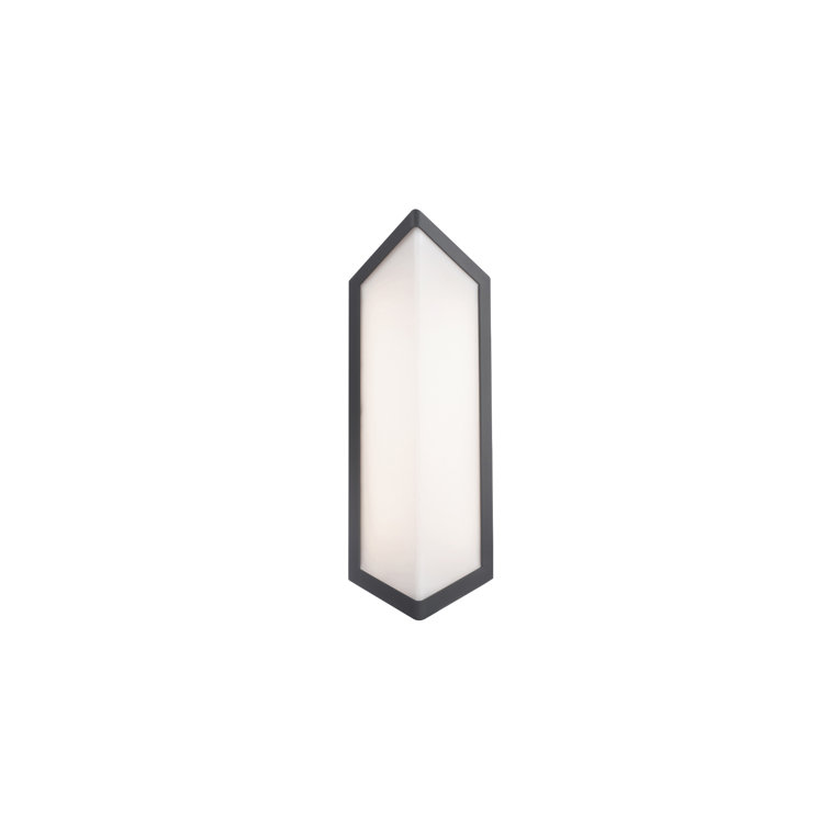Matte Black Aluminum LED Outdoor Wall Sconce with Acrylic Diffuser