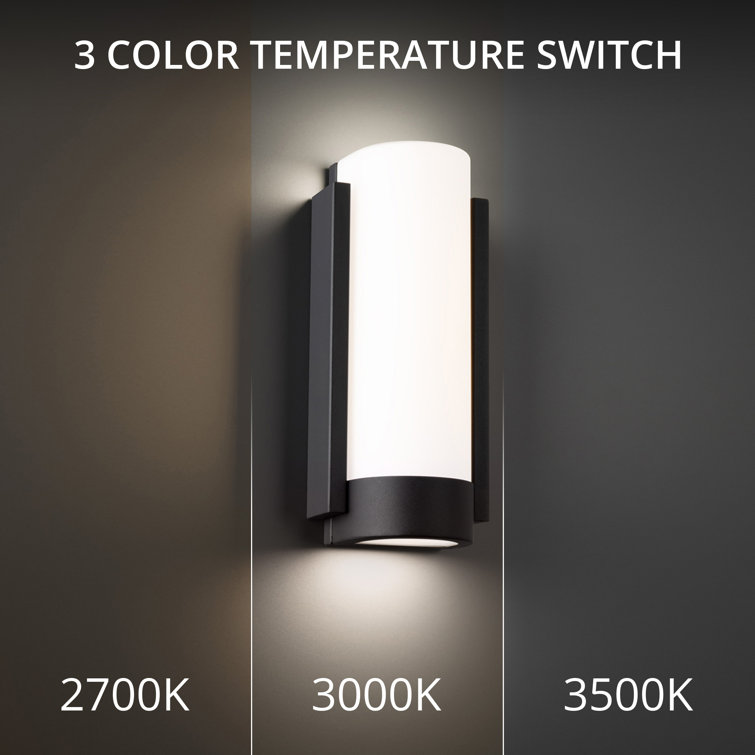 Blake Minimalist Black Cylinder LED Wall Sconce with Dimmable Light