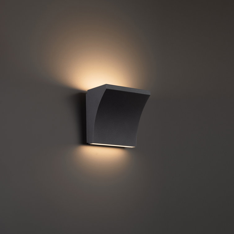 Cornice Contemporary Black LED Wall Sconce, Dimmable 5.38"
