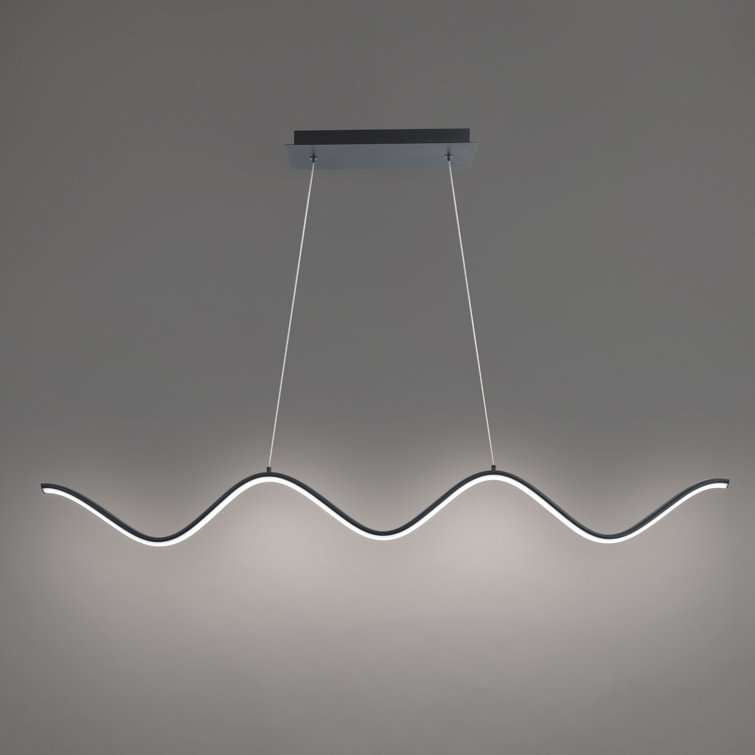 Morae Black Glass LED Indoor/Outdoor Pendant Light