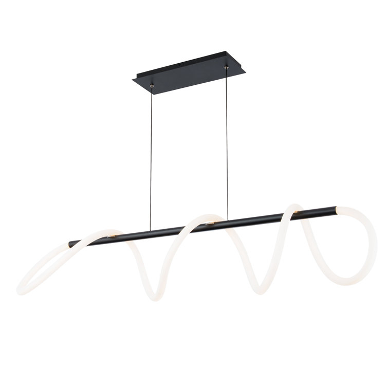 Black Silicone LED Kitchen Island Pendant Light