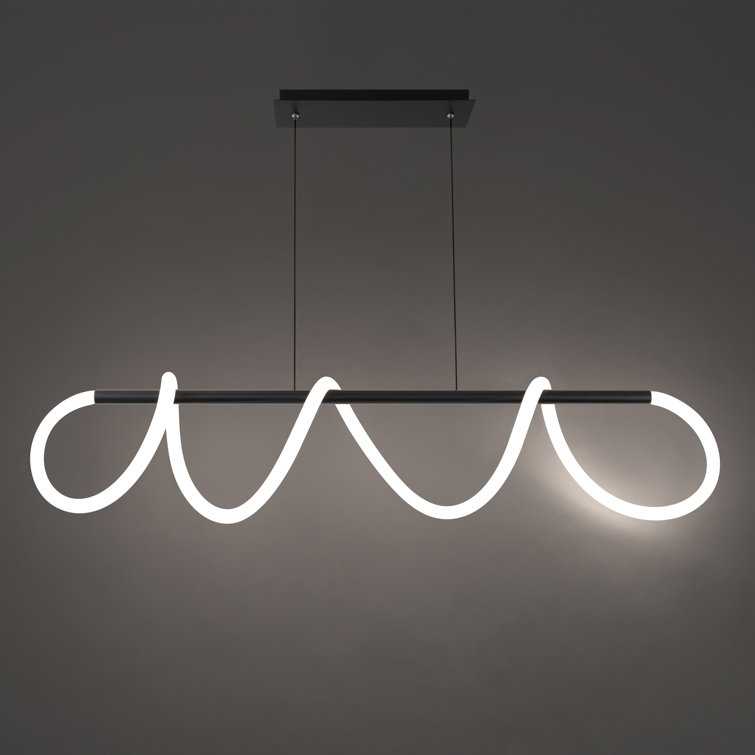 Black Silicone LED Kitchen Island Pendant Light