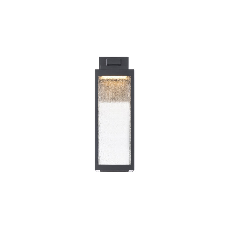 Amherst Black Aluminum LED Outdoor Wall Sconce with Clear Glass