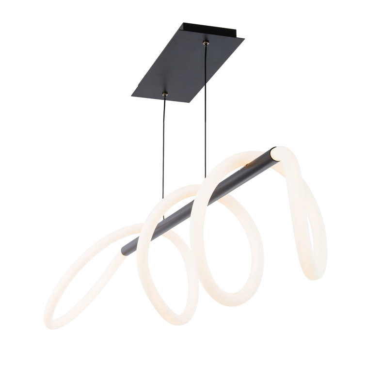 Black Silicone LED Kitchen Island Pendant Light