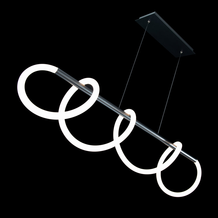 Black Silicone LED Kitchen Island Pendant Light