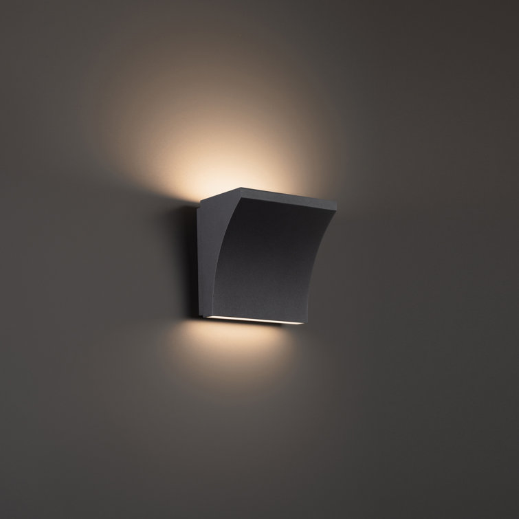 Cornice Contemporary Black LED Wall Sconce, Dimmable 5.38"
