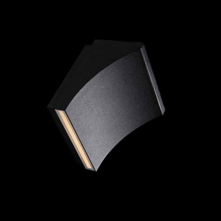 Cornice Contemporary Black LED Wall Sconce, Dimmable 5.38"