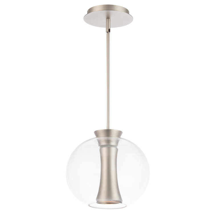 Brushed Nickel Mini Globe LED Pendant Light