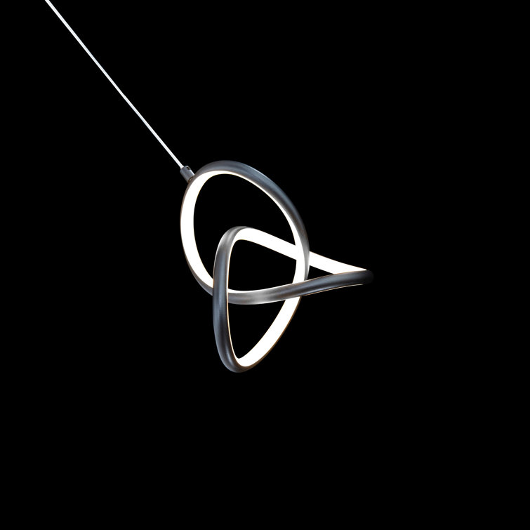 Vornado Black Mini LED Modern Indoor/Outdoor Pendant with Opaque White Shade