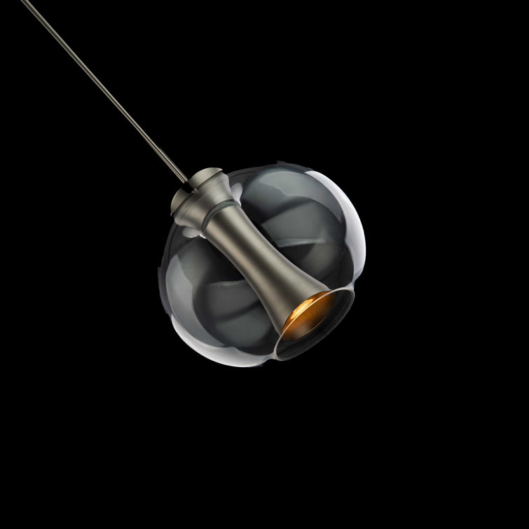 Brushed Nickel Mini Globe LED Pendant Light
