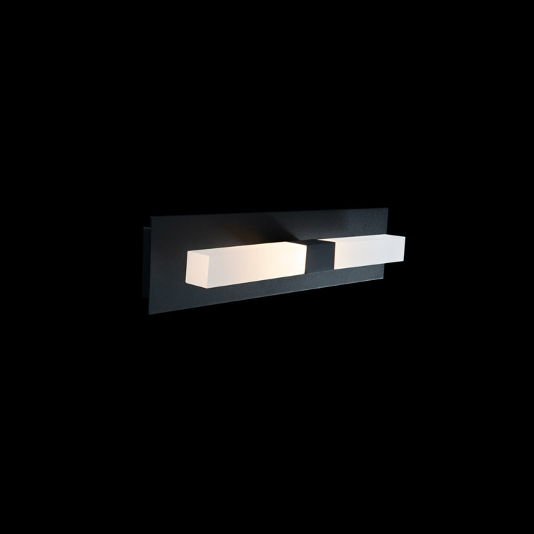 Camelot Black Acrylic LED Flush Mount Wall Sconce, Dimmable