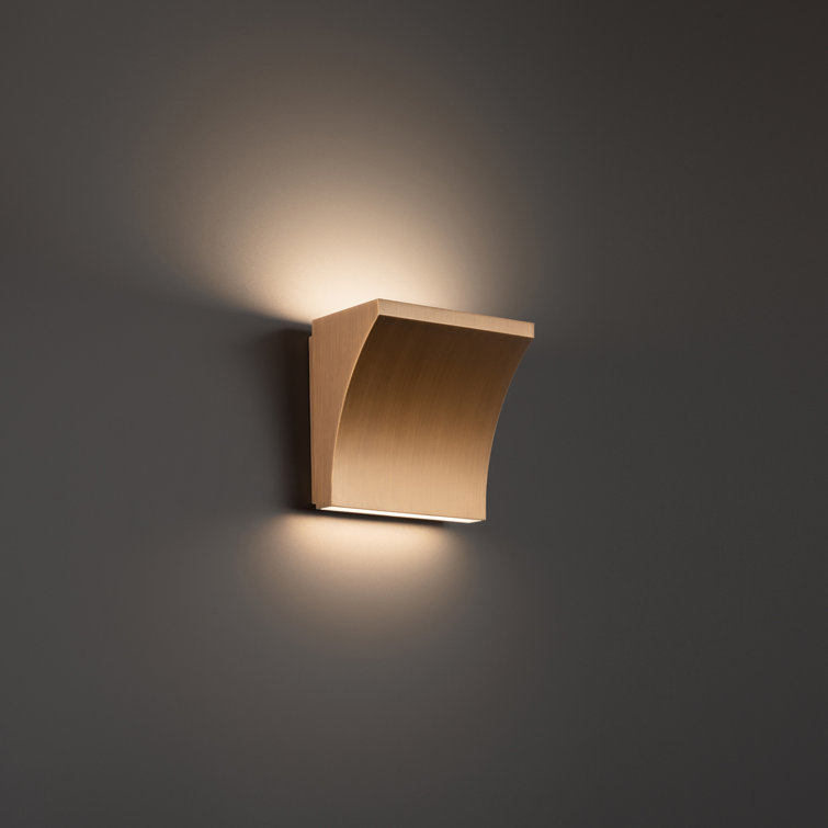 Cornice Dual-Illumination Dimmable Brass LED Wall Sconce