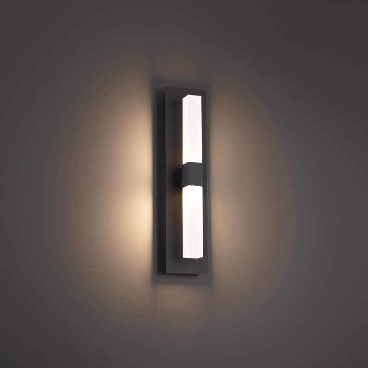 Camelot Black Acrylic LED Flush Mount Wall Sconce, Dimmable
