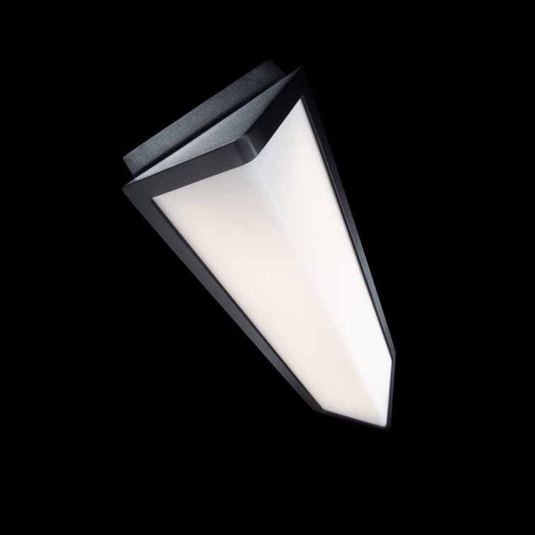 Matte Black Aluminum LED Outdoor Wall Sconce with Acrylic Diffuser