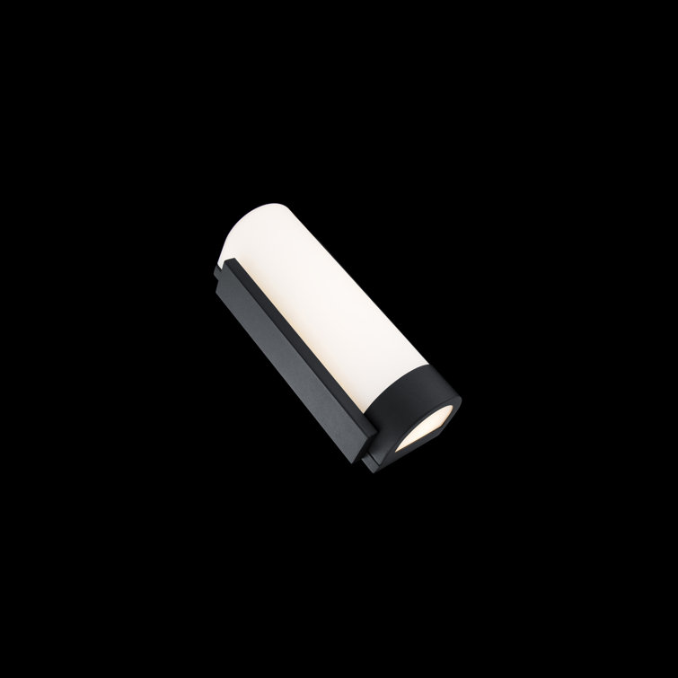 Blake Minimalist Black Cylinder LED Wall Sconce with Dimmable Light