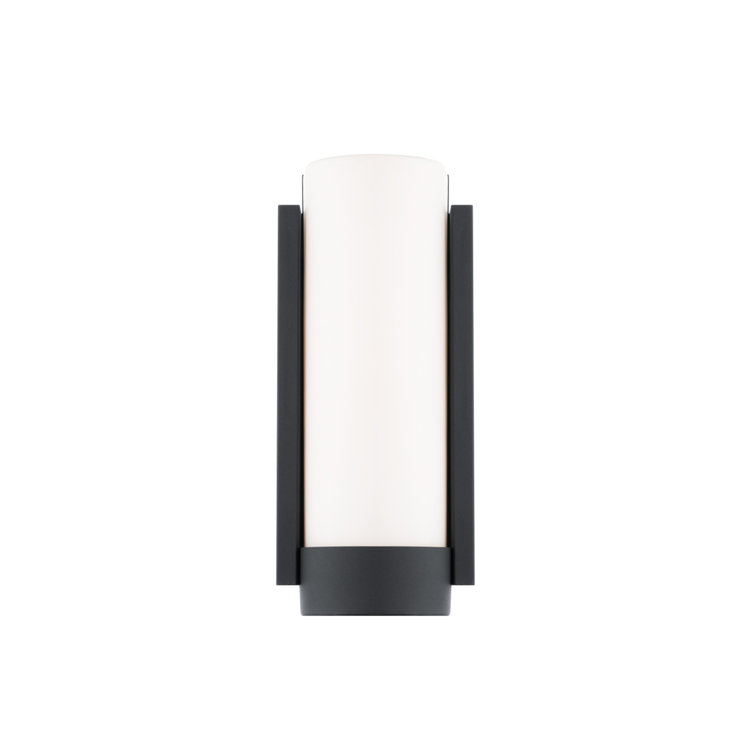 Blake Minimalist Black Cylinder LED Wall Sconce with Dimmable Light