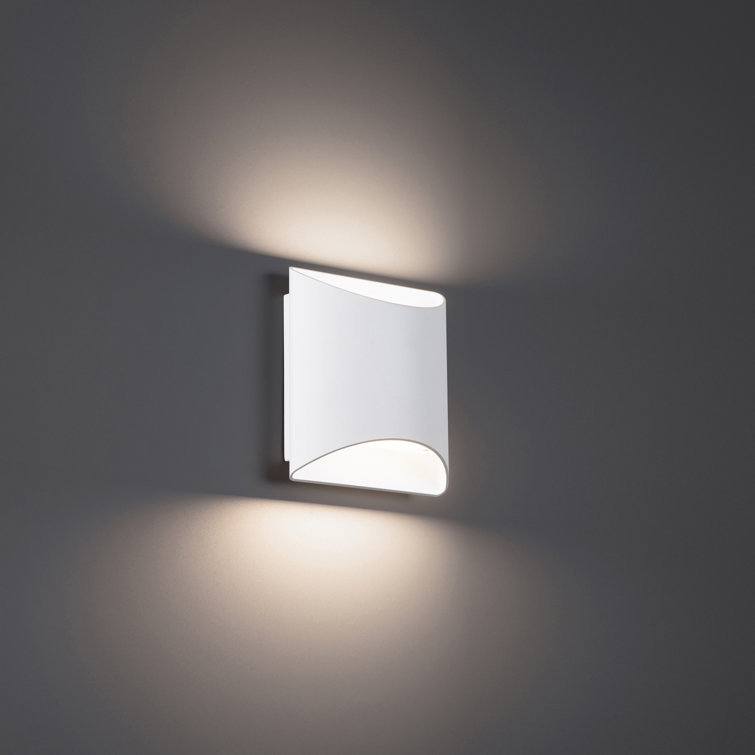 Duet Minimalist White Aluminum LED Wall Sconce
