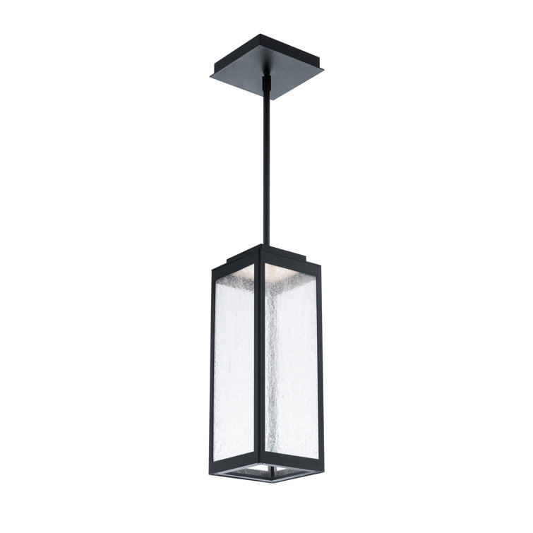 Amherst Black Glass LED Outdoor Pendant Light