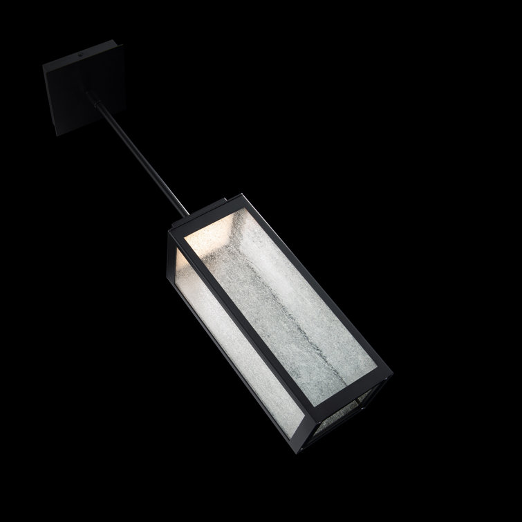 Amherst Black Glass LED Outdoor Pendant Light