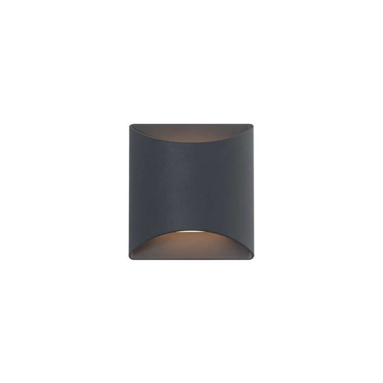 Black Dimmable LED Wall Sconce with Upward and Downward Illumination