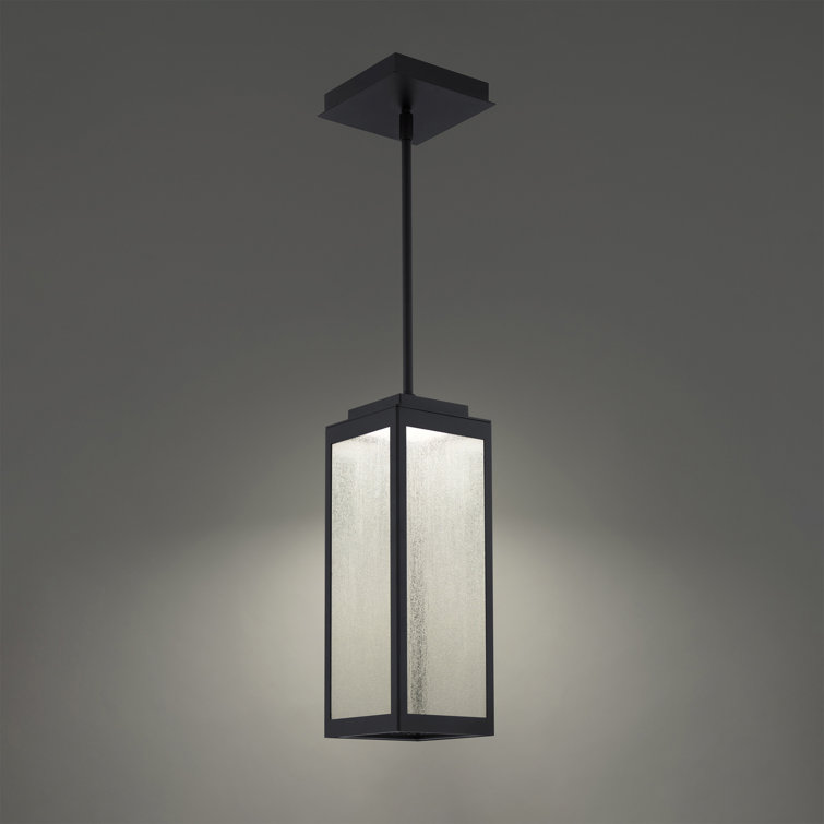 Amherst Black Glass LED Outdoor Pendant Light