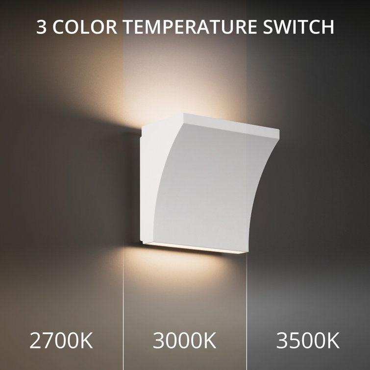 Cornice Contemporary Rectangular LED Wall Sconce, White