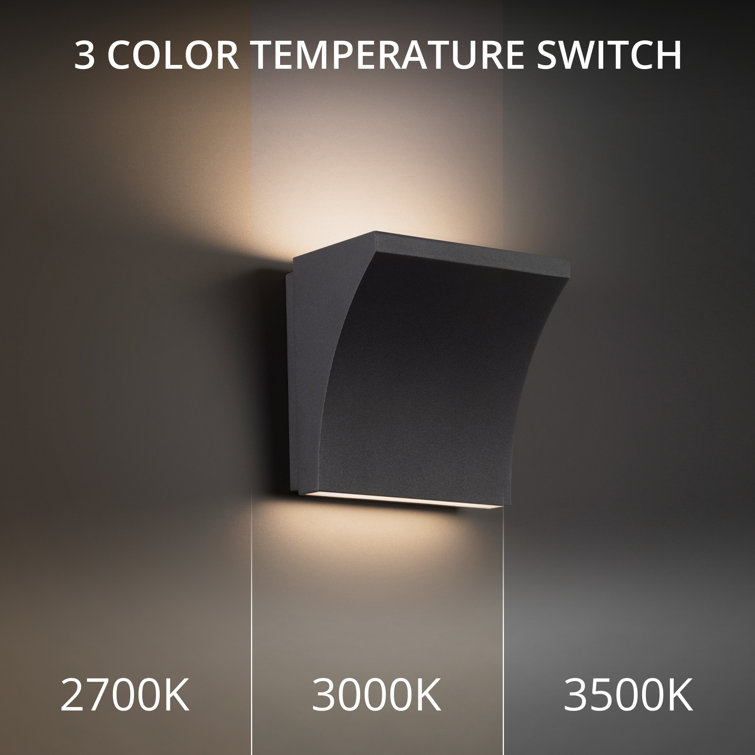 Cornice Contemporary Black LED Wall Sconce, Dimmable 5.38"