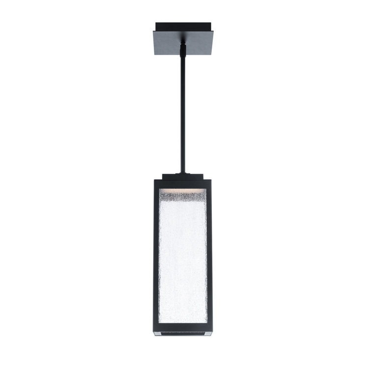 Amherst Black Glass LED Outdoor Pendant Light