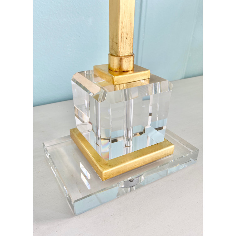 Elaina 36.5" Gold and Crystal Table Lamp