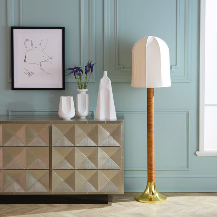 White Nickel-Plated Double Dresser with Soft Close Drawer
