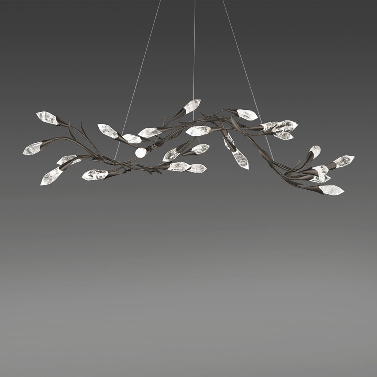 Antique Pewter LED Pendant with Optic Haze Crystal Diffuser