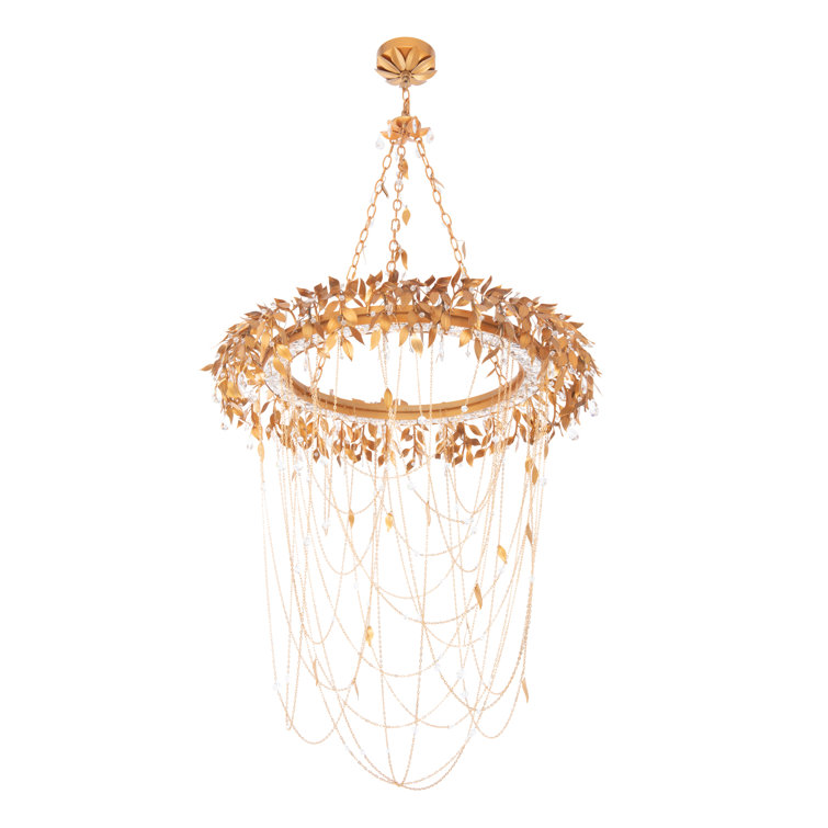 Gold Crystal LED Indoor/Outdoor Pendant Light