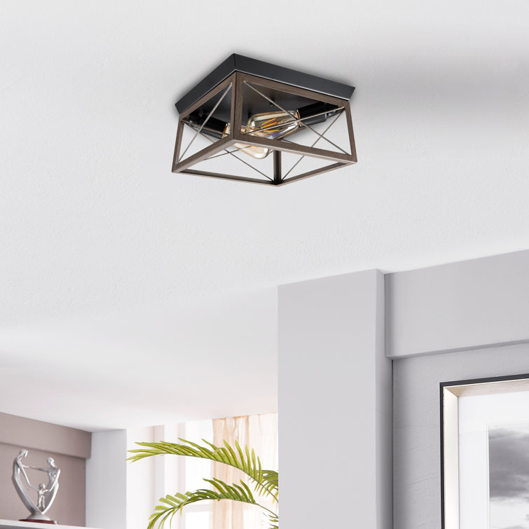 Foster 12'' Black Aluminum Dome Flush Mount Ceiling Light