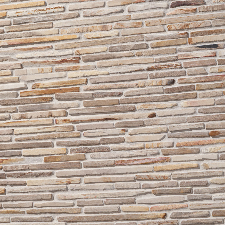 Petra Tumbled Brown Marble Mosaic Tile for Shower and Deck