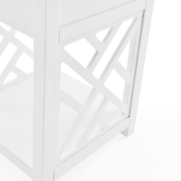 Middlebury 3-Piece Pine Wood Coffee & End Table Set in Crisp White
