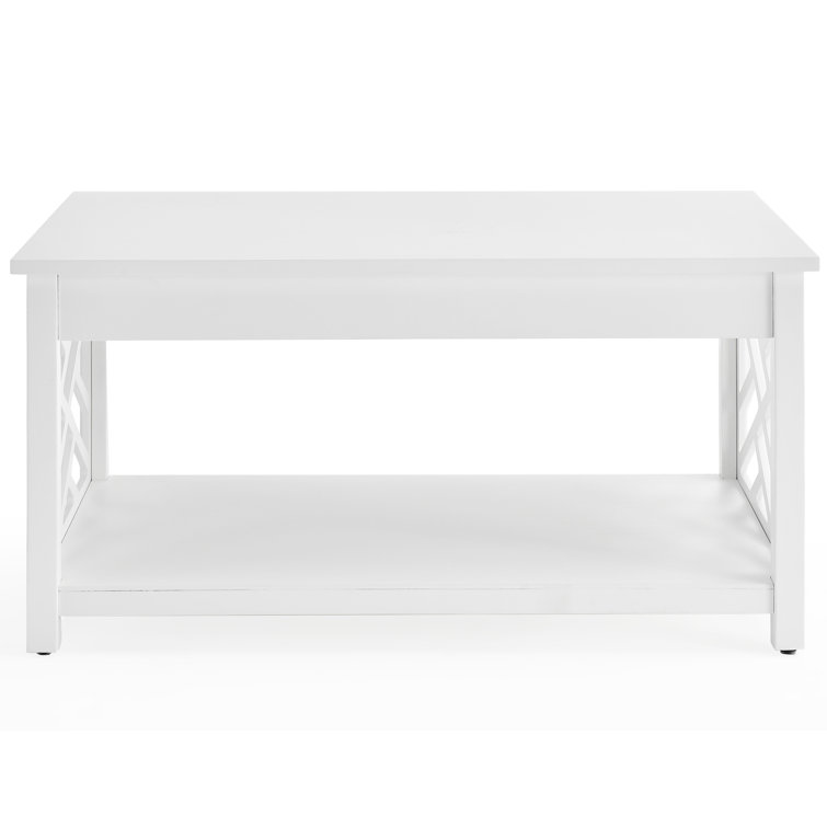 Middlebury 3-Piece Pine Wood Coffee & End Table Set in Crisp White