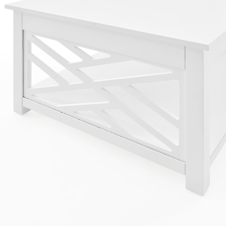 Middlebury 3-Piece Pine Wood Coffee & End Table Set in Crisp White