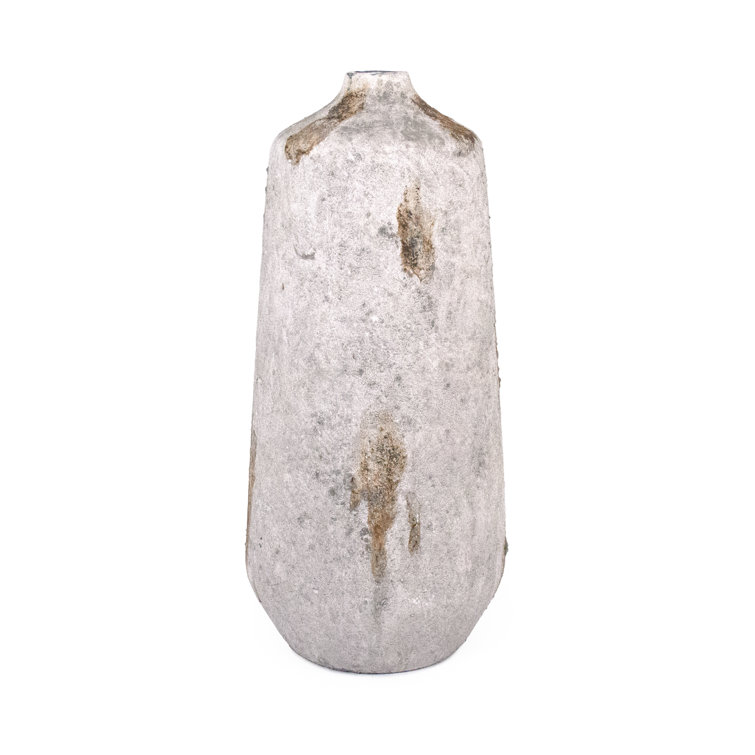 Hand-Painted Distressed Ceramic Tulip Floor Vase