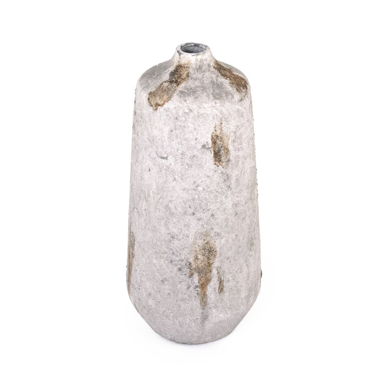 Hand-Painted Distressed Ceramic Tulip Floor Vase