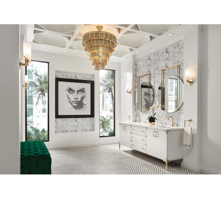 Luxe Gold Frosted Glass Cylinder Wall Sconce