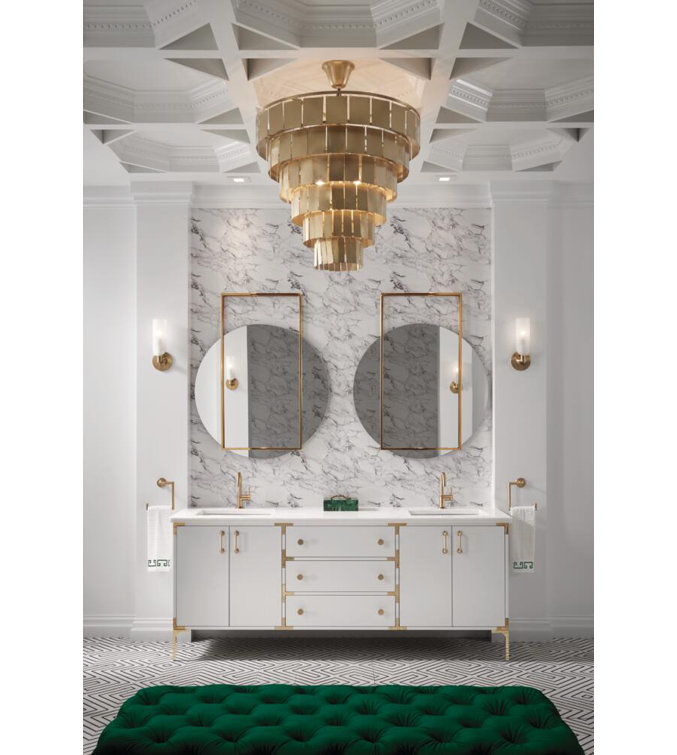 Luxe Gold Frosted Glass Cylinder Wall Sconce