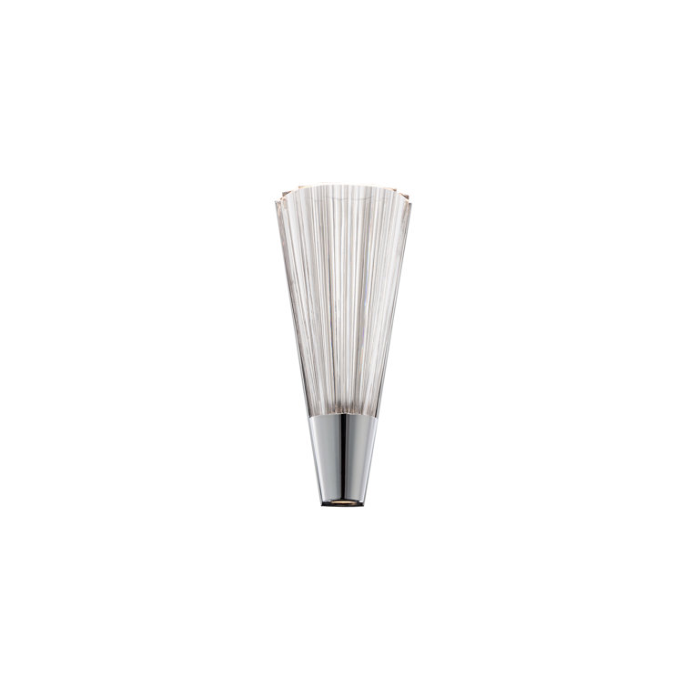 Polished Chrome LED Sconce with Clear Heritage Crystal Diffuser