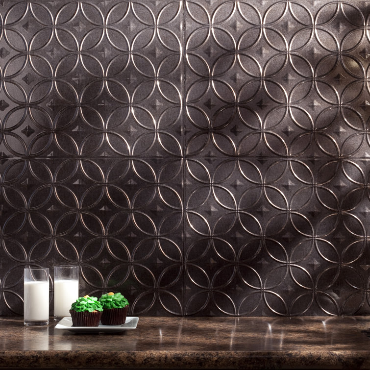 Smoked Pewter 3D Embossed Vinyl Wall Panel Kit