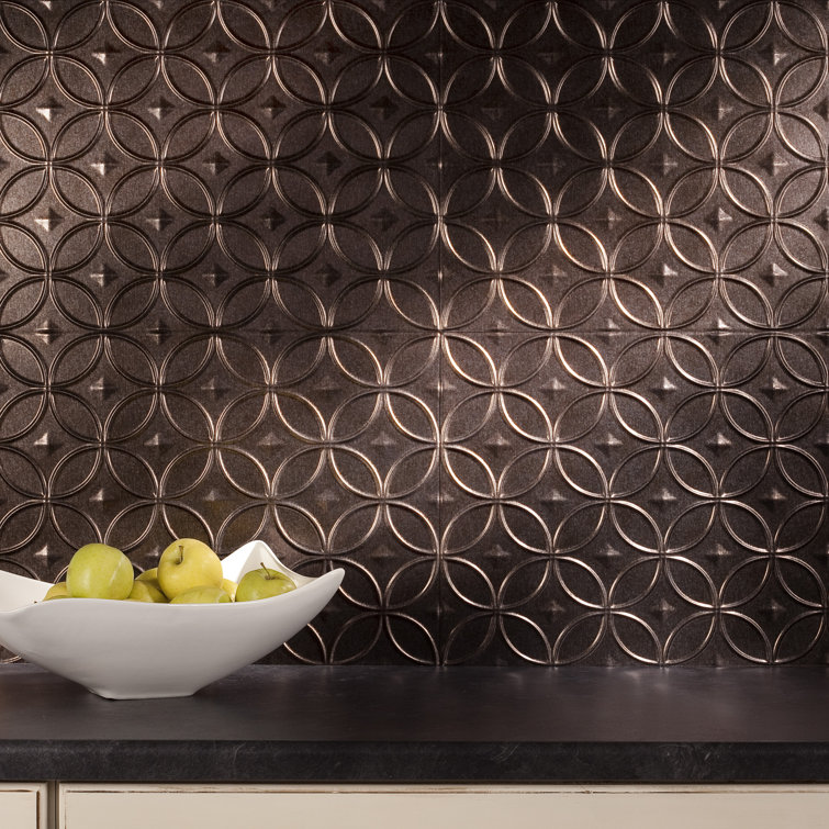 Smoked Pewter 3D Embossed Vinyl Wall Panel Kit