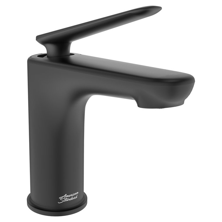 Matte Black Single Handle Bathroom Faucet with Drain Assembly
