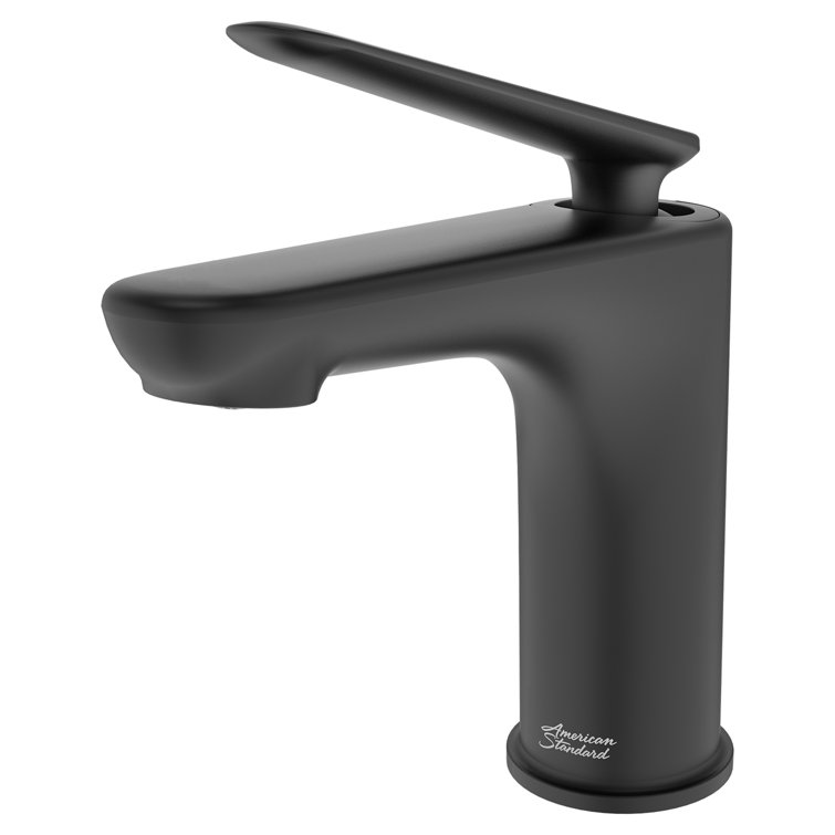 Matte Black Single Handle Bathroom Faucet with Drain Assembly